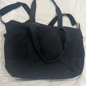 Grey duffel bag